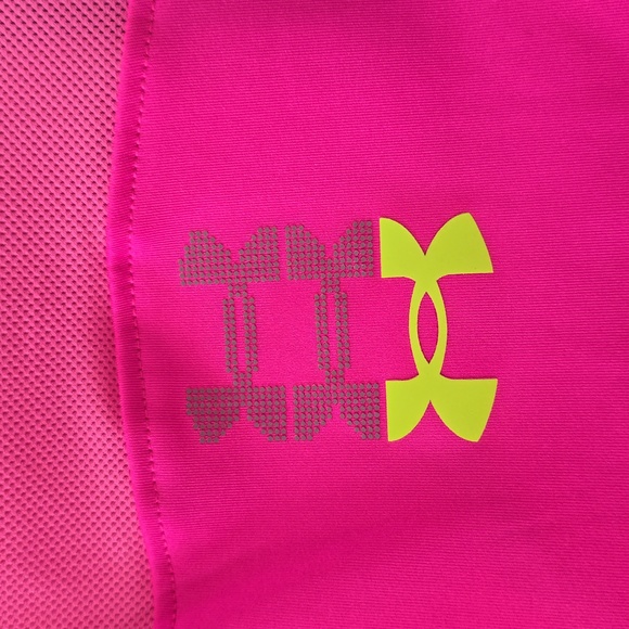 UNDER ARMOUR WOMEN'S FLORESCENT PINK ATHLETIC CROP TOP SIZE XL - Picture 3 of 15